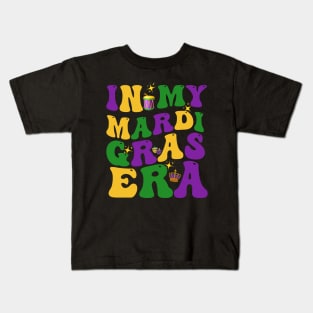 In My Mardi Gras Era Festival Retro Carnival party Kids T-Shirt